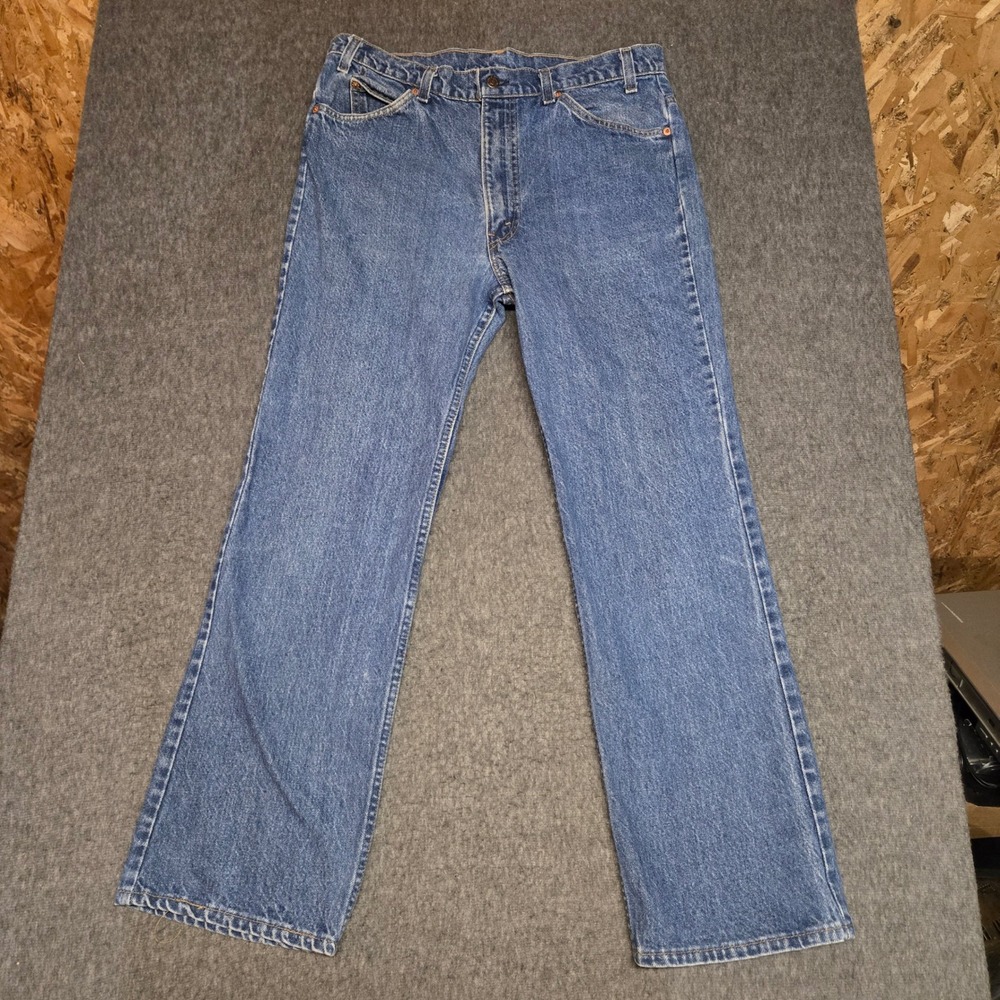 Vintage 1990 Levis 517 Orange Tab Jeans Mens 36x30 Bootcut Made USA 20517 Faded